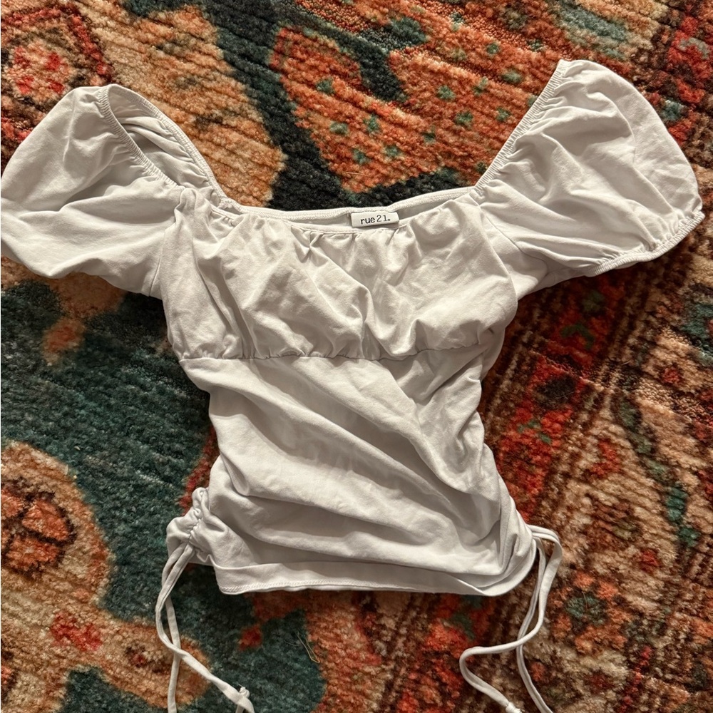Rue21 White Puff Sleeve Blouse